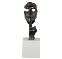 "The secret" decorative sculpture - "Chut!..." sculpture decorative H.58cm